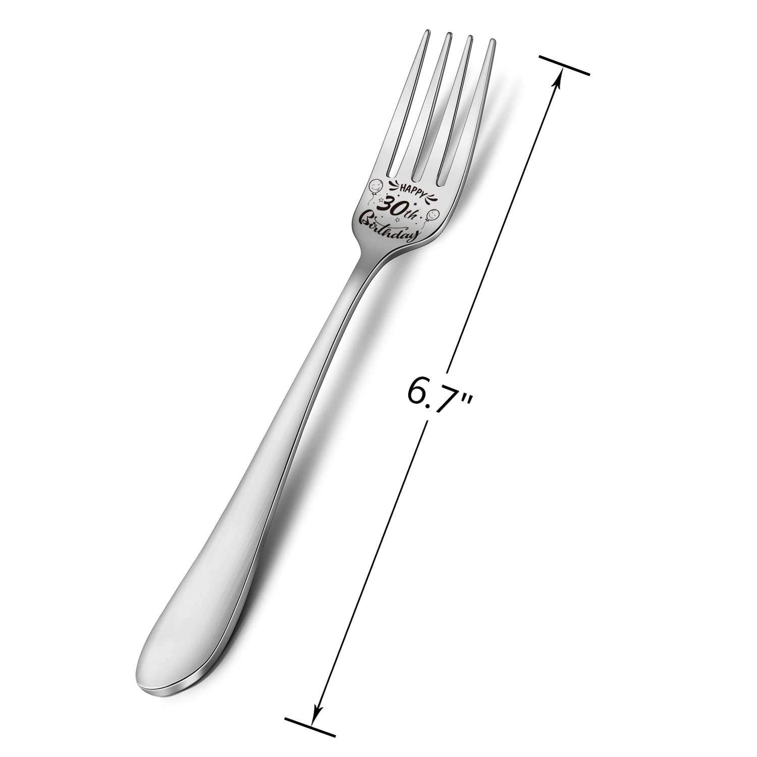 Happy 30th Birthday Spoon&Fork Gifts Engraved Spoon&Fork Personalized Birthday Gifts for Son Daughter Sister Brother Boyfriend Girlfriend Husband Wife Friends — Amazon image 3