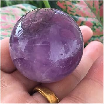 Health and Home Natural Amethyst Stone Crystal Crystal Ball Beautiful Purple Quartz Healing Crystal Size 45-50mm
