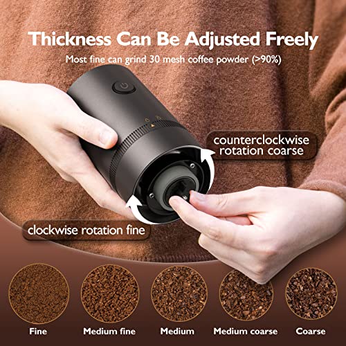 COPIC Elektrische Frässtifte Kaffeemühle Nüsse und Gewürzmühle Kapazität 30 g mit Keramik konischer Frässtifte… – Bild 4
