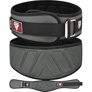 RDX Weight Lifting Belt, Curved Padded Back Lumbar Support, Fitness, Core Exercise Workout Bodybuilding Powerlifting Deadlifts Squats, Ladies Gents Men Women Home Gym Equipment