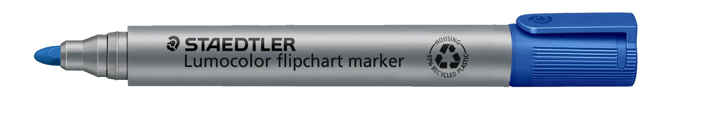 Staedtler Lumocolor Flipchart Marker 356-3 Bullet Tip - Blue (Pack of 10)