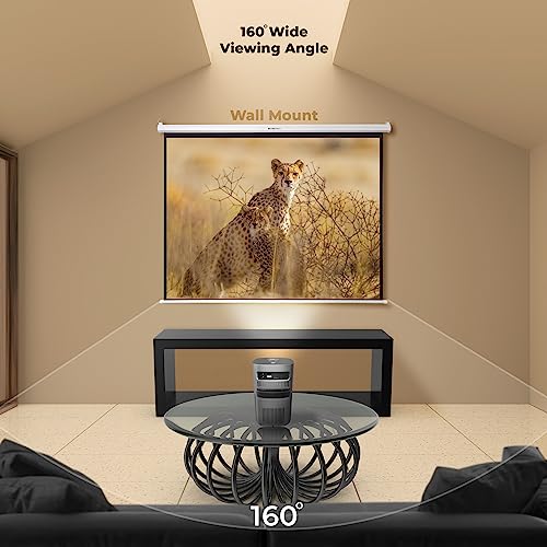 Zebronics PSM100A 100 inch Projector Screen with White Matte Fabric