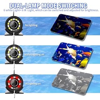 Fishfinder con Monitor 4.3" IPS, Telecamera Subacquea per Pesca con Batteria 8500mAh, HD 1200TVL Fotocamera Subacquea con Visione Notturna per Pesca su Ghiaccio, Lago e Mare (30M)