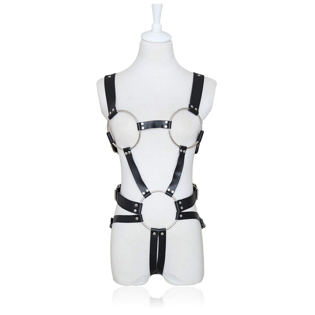 Amazon.com: BDSM Black Adult Sex Goods Leather Binding Clothes Women's  Bondage Suit Mimi Sexy Underwear Props Performance Clothing : Health &  Household