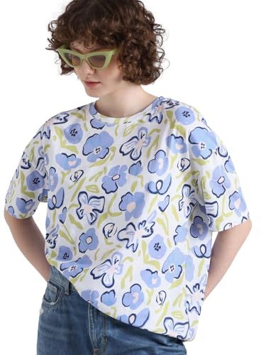 Image of ONLY Women Printed Cotton T-Shirt