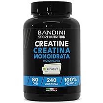 Bandini® Creatina CREAPURE® Monoidrata 240 Compresse – Integratore per Allenamento, Sport, Palestra e Pre Workout – 100% Vegan – A base di Creatine Monoidrato per ATP e recupero