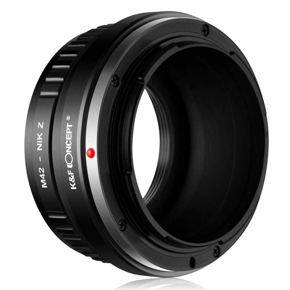 K&F CONCEPT M42-NIK Z Bajonettadapter Objektiv Ring für M42 Objektiv auf Nikon Z 7 und Nikon Z 6 Spiegellose Vollformatkamera