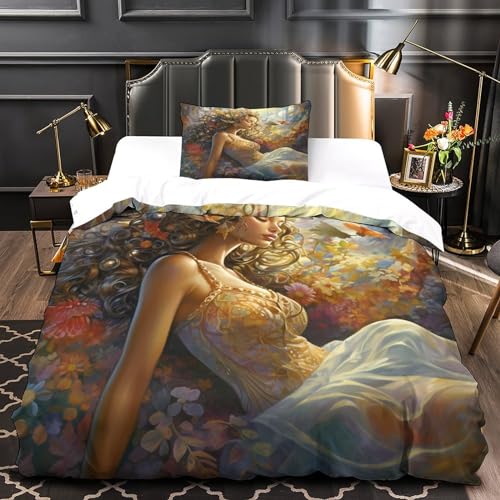 Parure de lit single avec fermeture éclair housse de couette papillon 3D microfibre