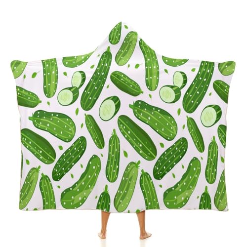 Pickle Pepinos - Manta con capucha y estampado suave y cálido