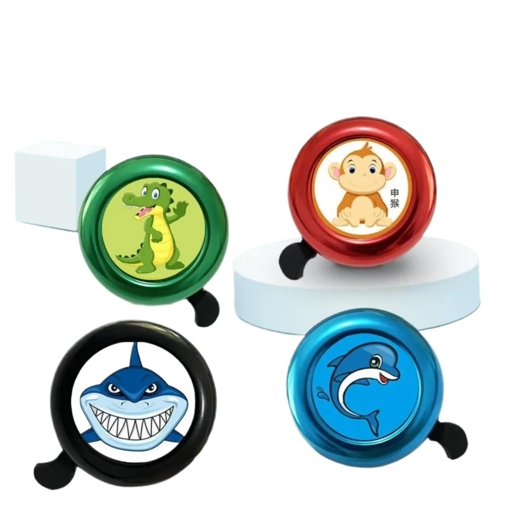 2 Clacson Per Biciclette Bambini - Forma Unicorno E Dinosauro, In Silicone E Facili Da Montare