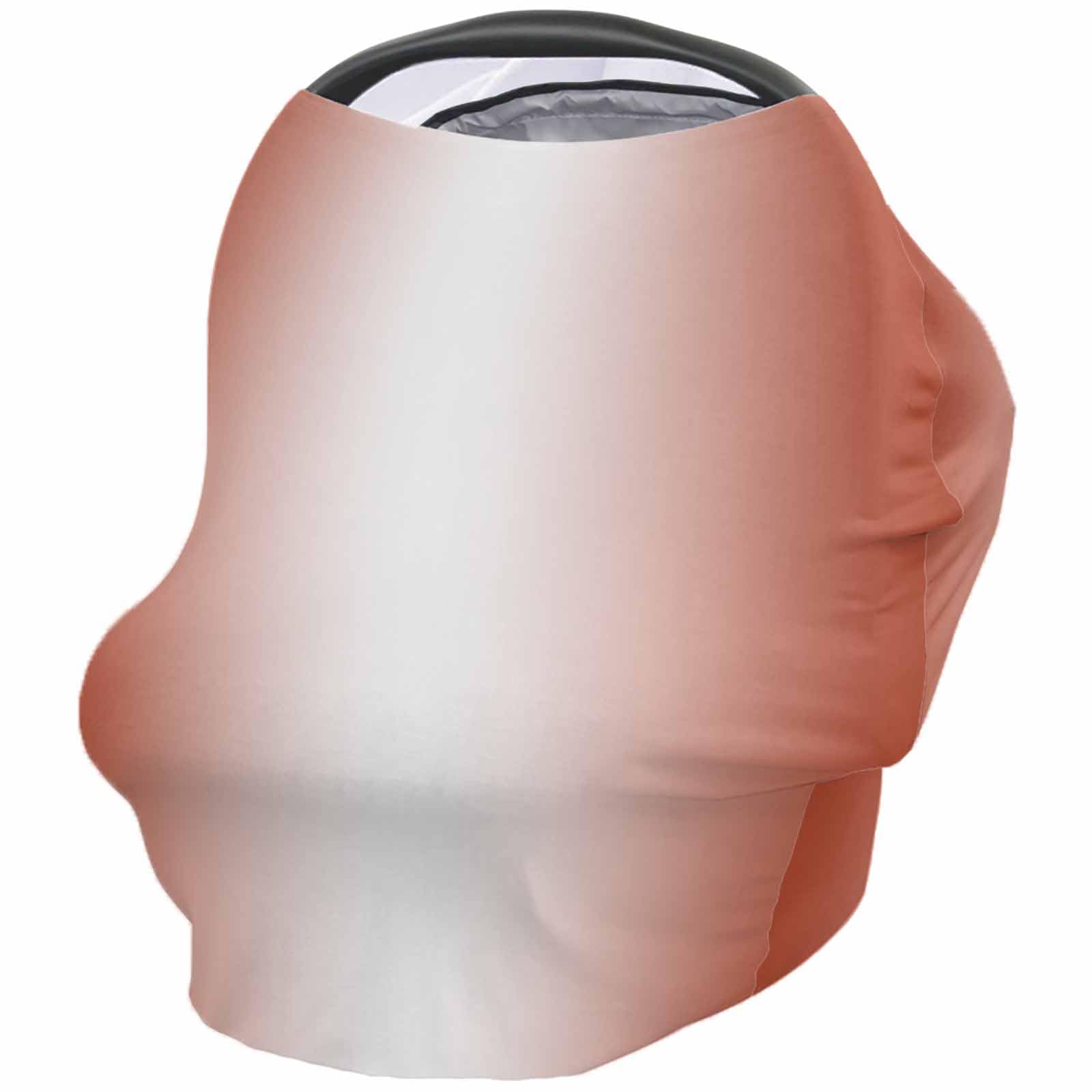 Nursing Cover for Breastfeeding Scarf, Red Orange to White Ombre Baby Car Covers Super Soft Multi Use for Canopy Shopping Cart Cover Blanket Stroller Cover