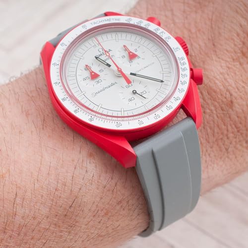 Image of StrapHabit Quick Release Deployant Rubber Watch Strap For Large and Small Wrists - Women and Men - Band FKM Deployment 19mm, 20mm, 21mm, 22mm