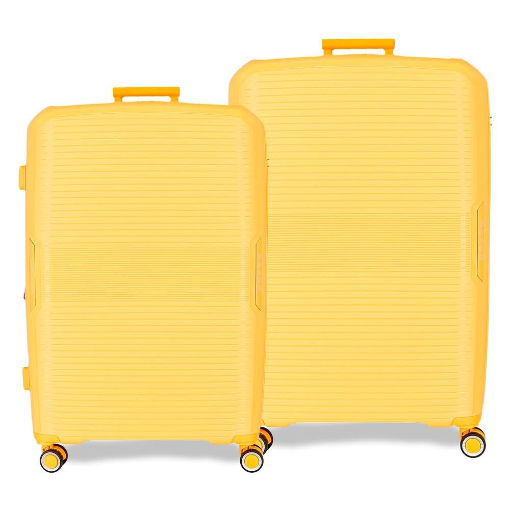 Movom Inari Maleta de Cabina, Equipaje, Interior con Dos Compartimentos, Fabricada en Polipropileno, un Material Resistente y Ligero, 4 Ruedas 360 Cierre TSA, De Joumma Bags