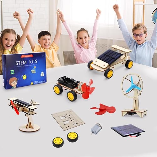 stem kits for kids ages 8-10-12-14 stem toys for boys age 8-12 science projects solar car building kits activities engineering kit gifts for 8 9 10 11 12 year old boys