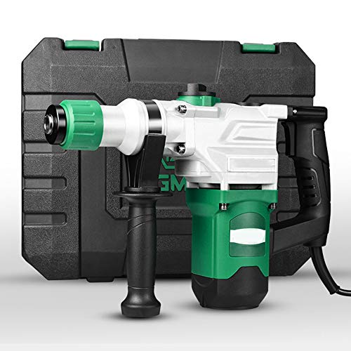 QHYXT Akku-Bohrhammer, 18 V Leistungsstarker Krafthammer für Zwei Zwecke, um 360 ° drehbarer Hilfsgriff, tragbare…