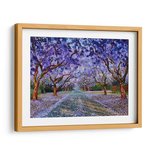 Opiniones y reviews de Enmarcado del mes. 46 Canvas Lab | Cuadro decorativo enmarcado | Marco color Pino, con marialuisa | Calle Jacaranda | 40 x 30 cm | Cuadros para decorar recamara, sala, baño, oficina