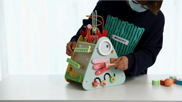 Classic World Wooden Happy Hen Activity Box, Includes Xylophone