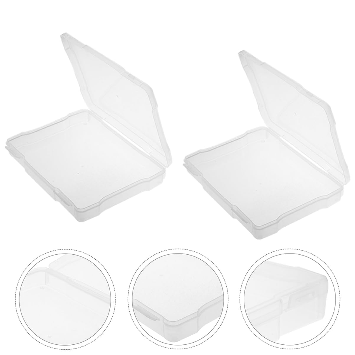 Lurrose 5 Cajas de Plástico para Fotos PP, Organizador de Piezas Pequeñas, Ligeras y Fáciles de Llevar, para Tarjetas | Contenedor de Plástico Ligero, Mantiene el Espacio Ordenado, Apto para Fotos y Tarjetas