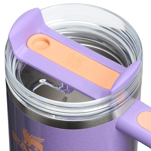 Image of Stanley Quencher H2.0 Tumbler with Handle and Straw 20 oz | Flowstate 3-Position Lid | Cup Holder Compatible for Travel | Insulated Stainless Steel Cup | BPA-Free | Periwinkle Shimmer