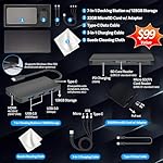 HP Stream 14" HD BrightView Laptop, Intel Celeron N150, 16GB RAM, 288GB Storage (128GB eMMC + 160GB Docking Station Set), Intel UHD Graphics, 720p Webcam, Wi-Fi, 1 Year Office 365, Win 11 S, Silver - Image 2