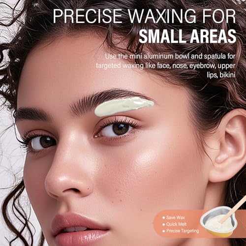 Image of KeShi Waxing Kit, Painless Hair Removal Wax Warmer with 6 Bags Hard WaxBeans for Full Body, Legs, Face, Eyebrows & Bikini- Ideal for Both Women & Men(Orange)
