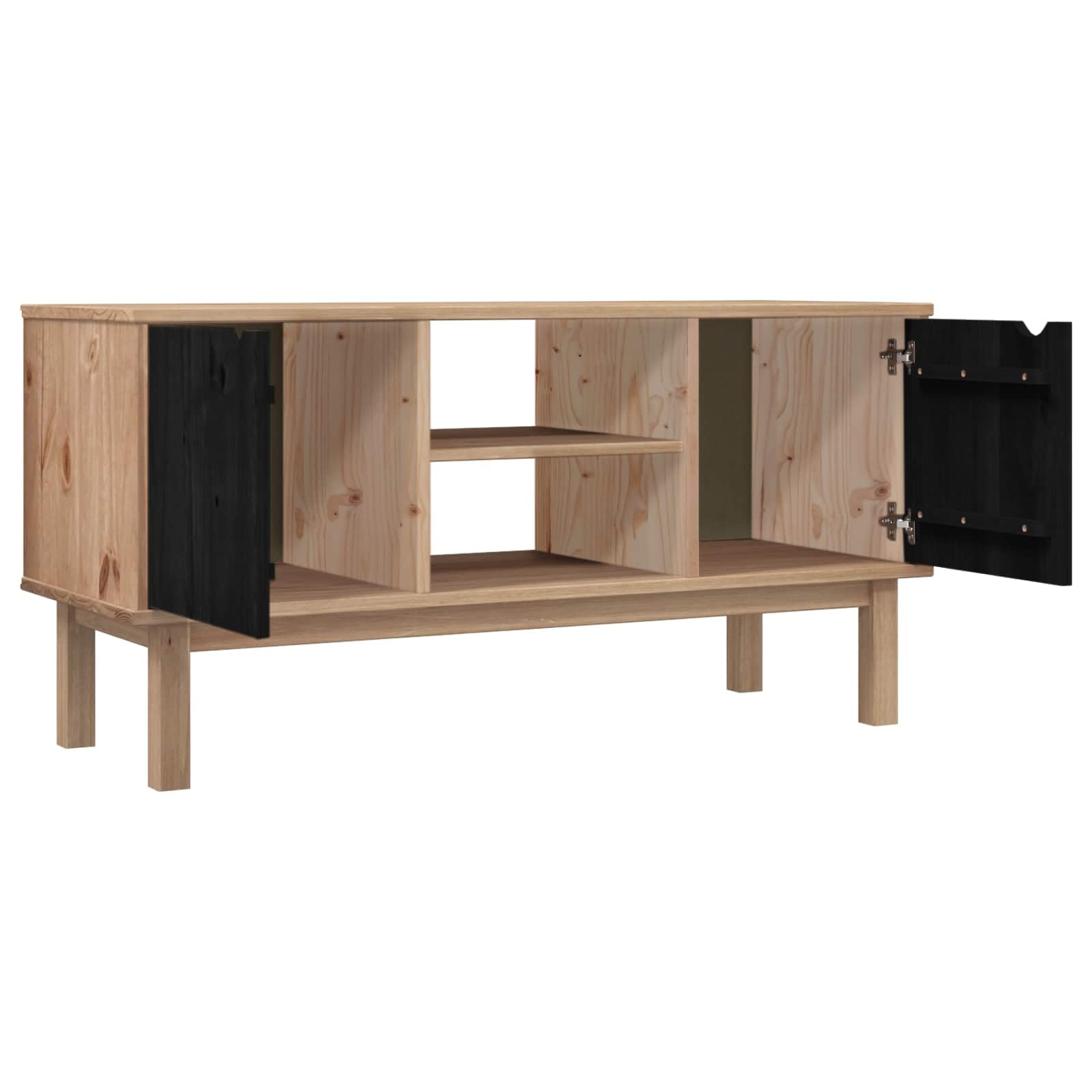 vidaXL Stół pod telewizor OTTA 113,5 x 43 x 57 cm Czarny
