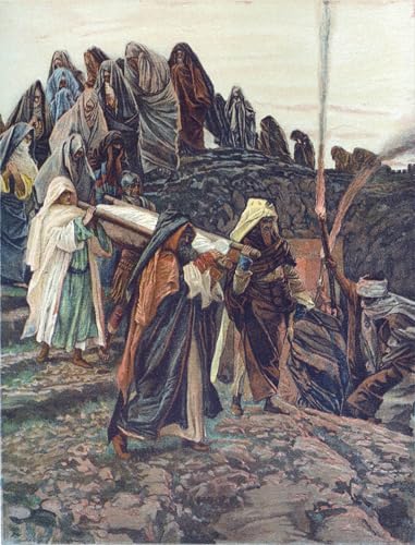 Toile murale abstraite Le Christ apporte au tombeau tableau salon 60x90cm