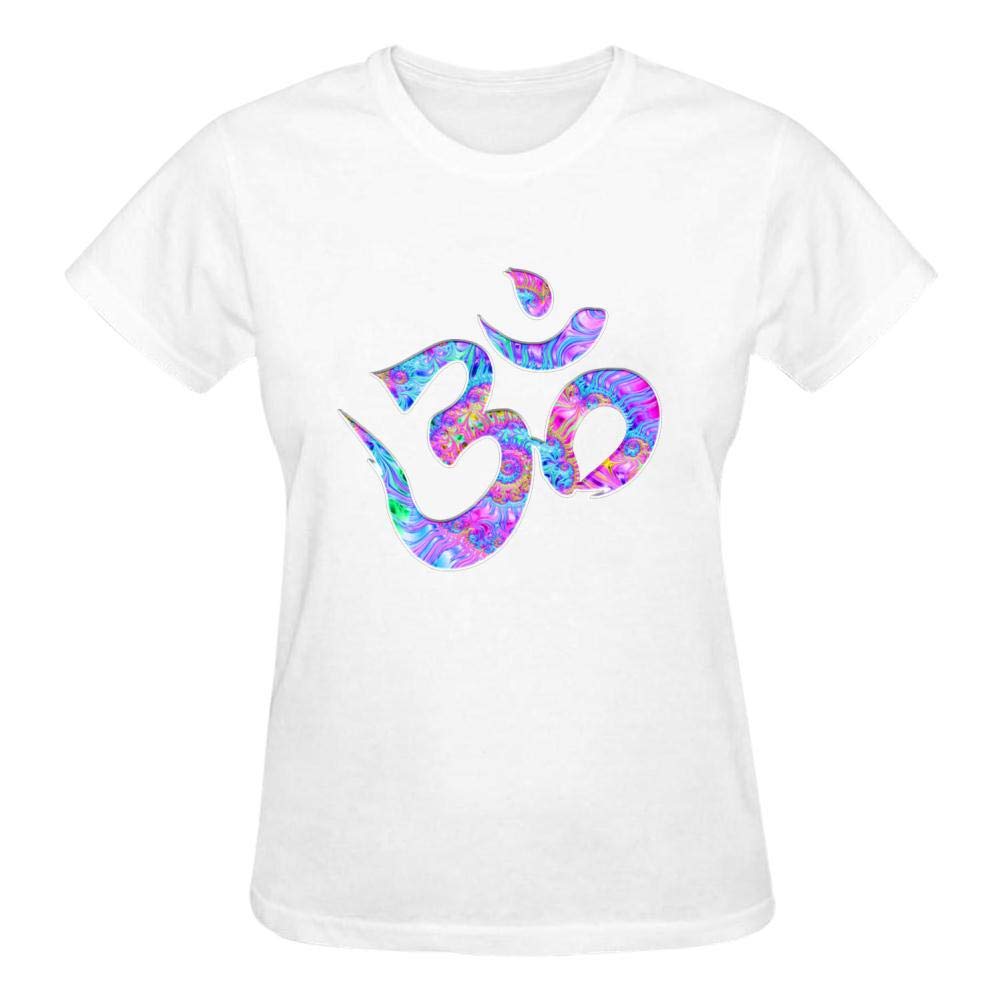 QUEETISOLA Yoga Symbol Womens Cotton T Shirt,Comfortable & Soft Short Sleeveless Tee
