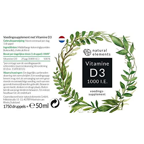 Vitamine D3 – 1000 I.E. per druppel – 50 ml (1750 druppels) – In kokosolie met middellange vetzuurketens – Hoge dosering… - Image 6