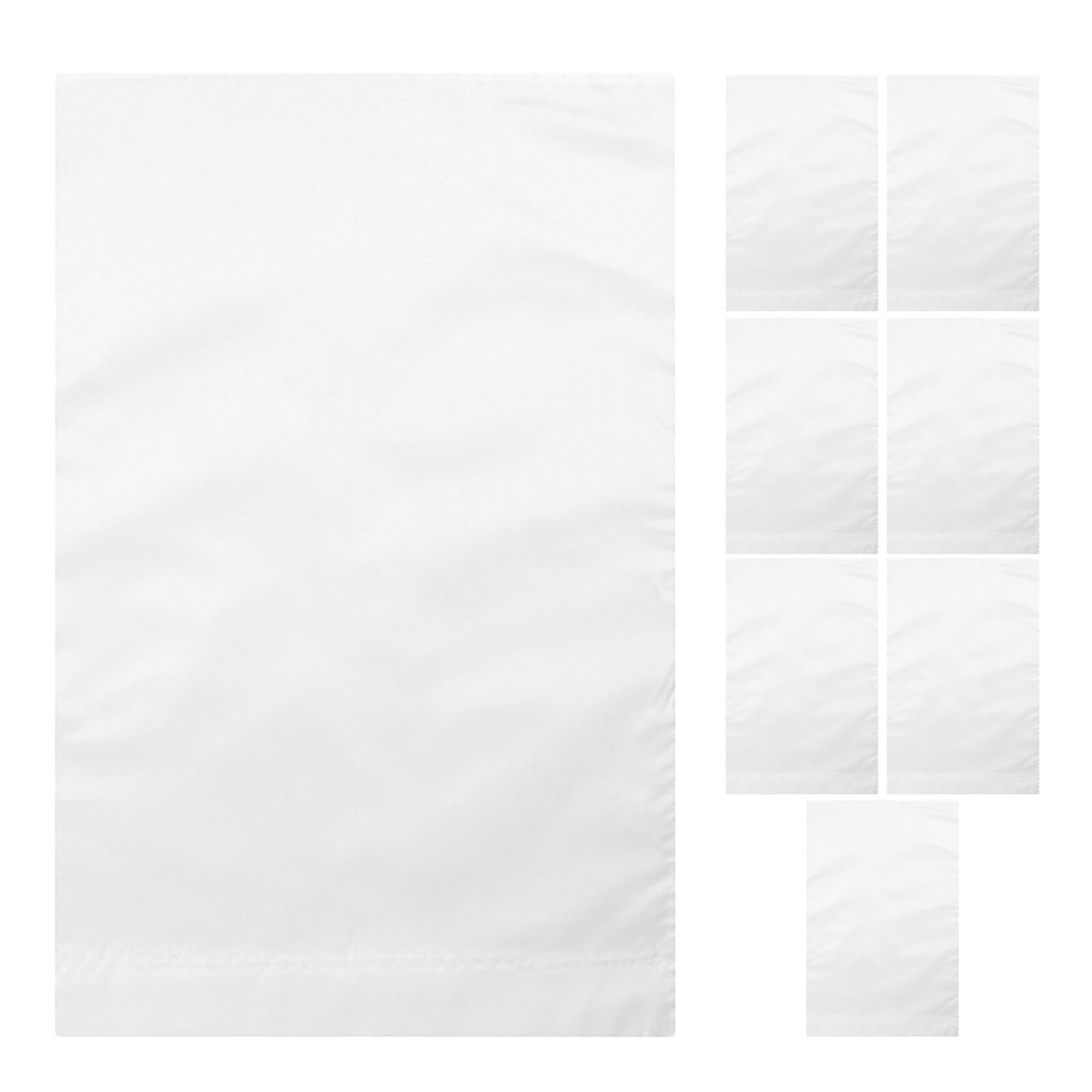 8 Bandiere da Giardino Bianche in Poliestere 30X45 CM per Esterni Striscioni Vuoti per Prato e Cortile Decorazioni Fai da Te Resistenti a Vento e Pioggia per Patio e Giardino