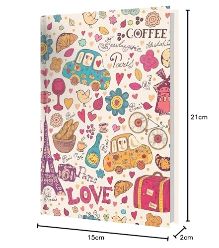 Image of AccuPrints Hard Bound Paper Notebook|Compact Size A5 (8.25 x 5.7)|200 Pages, 80 gsm|Flat Opening Hardbound Coffee diary-01