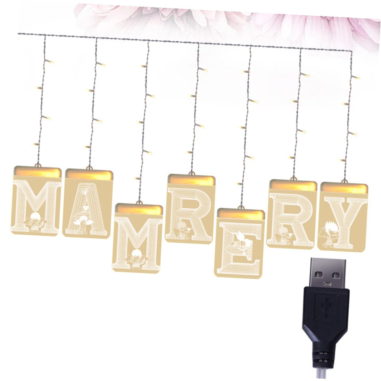Veemoon LED Lichterkette Marry Me USB Betrieben Flammenlose Warme LED Dekoration Langlebige Tisch und Partybeleuchtung für Heiratsantrag und Hochzeit