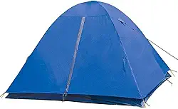 NAUTIKA, Barraca portátil para acampamento leve Modelo Fox com capacidade para 2 pessoas. Coluna d’água de 1.800mm. Modelo Iglu com sobreteto parcial. Azul e cinza