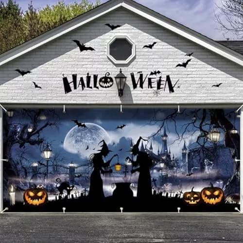 Décorations effrayantes extérieures Halloween grand format sorcière - 3