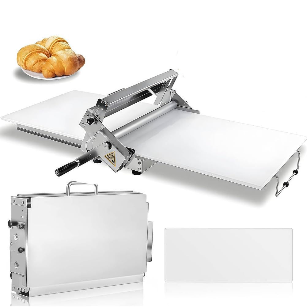 Mattarello elettrico con spessore di pasta regolabile, Mattarello pieghevole con bordo di rotolamento, Lamiera pieghevole in acciaio inox, Mattarello manuale