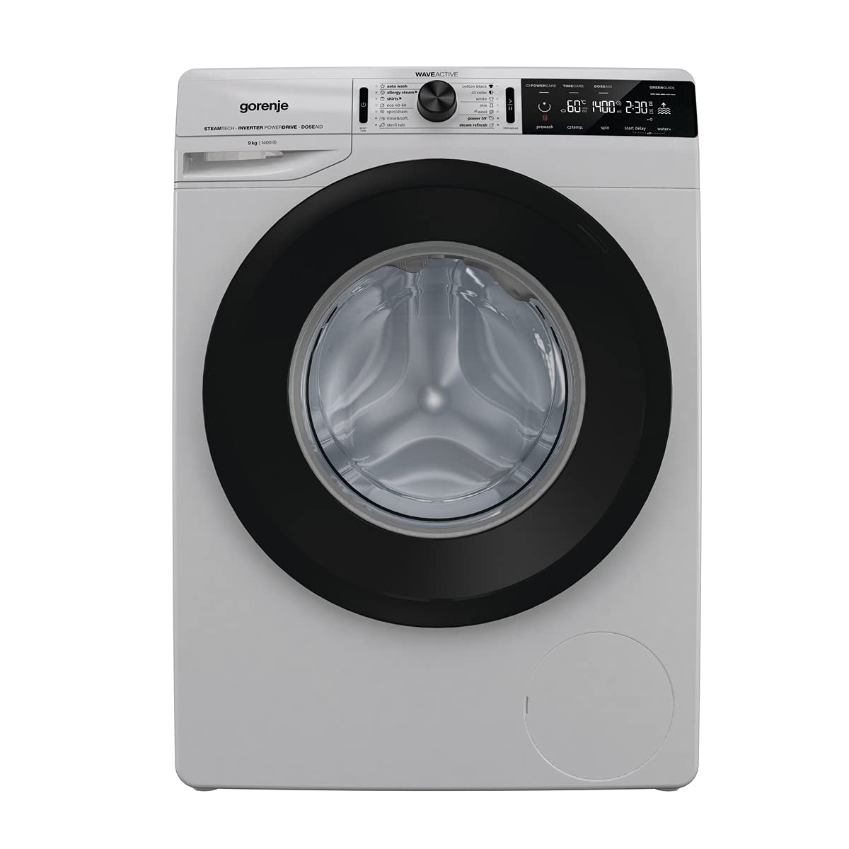 Gorenje9 Kg Fully Automatic Front Load Washing Machine, 1600 RPM, Made in Solvenia, Silver, WA946AS"Min 1 year manufacturer warranty"