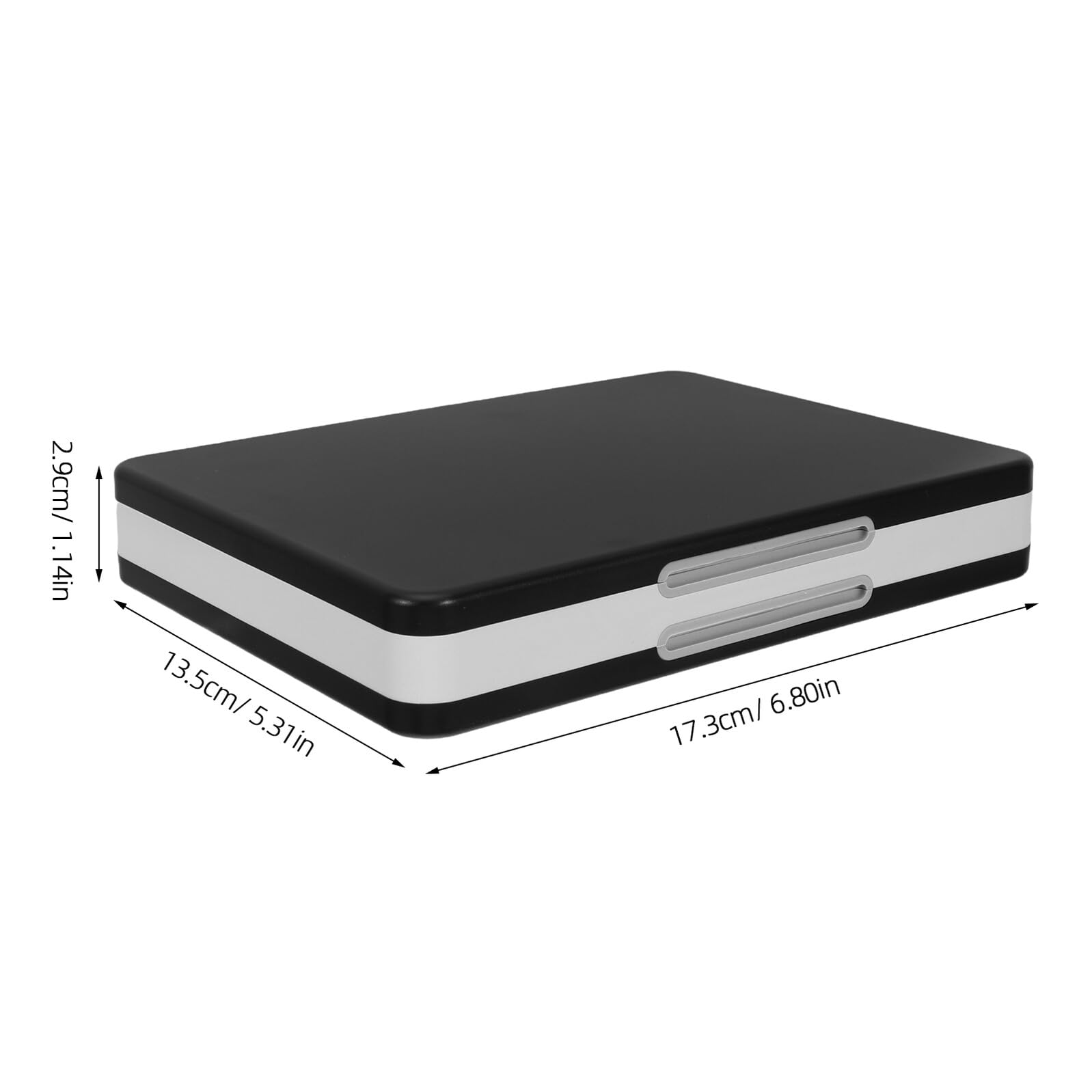 LRXIYODE Scatola Porta Carte da Gioco Compatta Nera 48 Scomparti con Chiusura Magnetica, Custodia Rigida in Abs e Silicone Morbido per Organizzatore Portatile Compatibile con Switch,