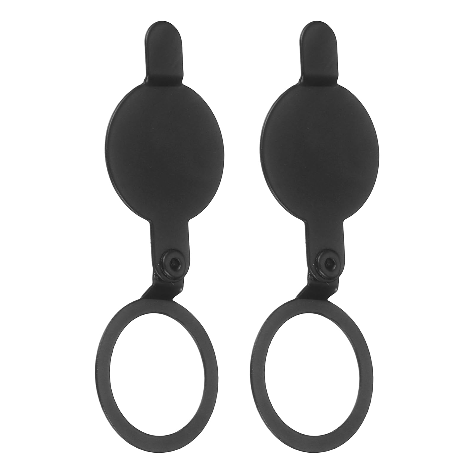 sourcing map 2 Pcs Door Peep Hole Cover, OD 18.5mm ID 14mm Viewer Cover Door Peephole Privacy Security Metal for Peep Holes Home Office Hotel Travel Apartment, Round, Black