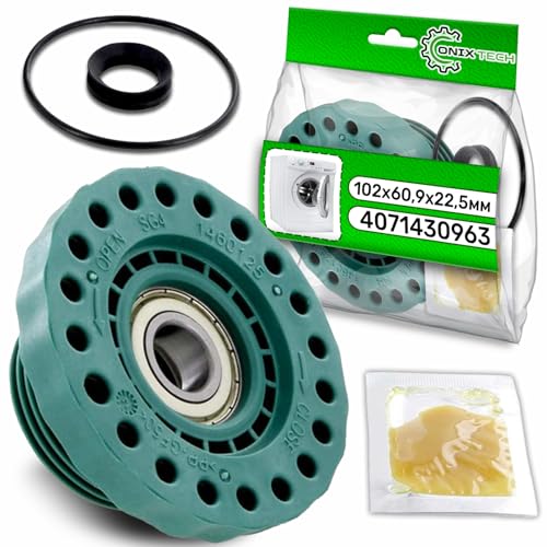 Support avec Roulement et Joints Toriques pour Tambour de Machine a Laver Filetage Horaire avec le Сode Original 4071430963 pour Electrolux - ONIX TECH