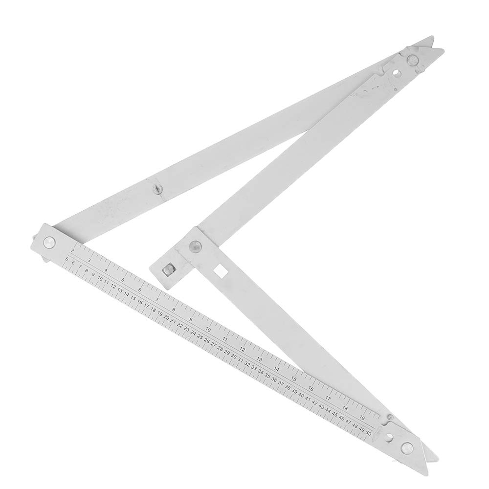 Règle d'angle de règle de triangle pliante en alliage d'aluminium Outils de mesure et de dessin pour le travail du bois - S