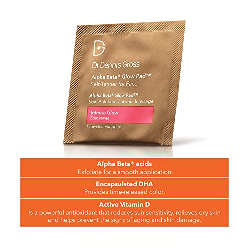 Dr. Dennis Gross Alpha Beta Glow Pad Intense Glow For Face: For Dull Skin Lacking Radiance & Glow, (20 Towelettes) #TOP4
