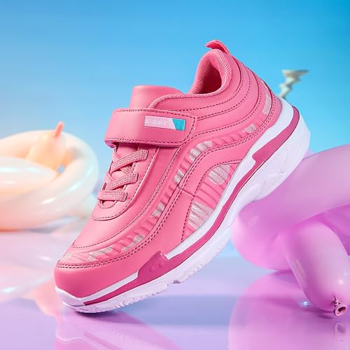 IWIHMIV Kids Athletic Shoes Girls Non Slip Tennis Shoes Lightweight Boys Casual Sports Sneakers3