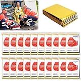 Rettungsdecke,20pcs Rettungsdecke Gold Silber,Erste Hilfe Decke Gold Silber,Rettungsdeckes Golds Silb für Notfälle,Erste-Hilfe-Decke,Notfalldecke,Rettungsfolie, Notfalldecke,Emergency Blanket