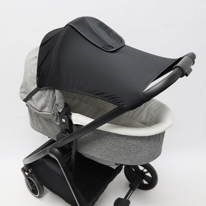 Stroller Sun Shade Cover, High View Baby Pushchair Canopy, Light Waterproof Rain Shield, Breathable Lycra Fabric, See-Through Skylight, Double-Sided Pram Buggy Accessories(cart Shade with sunroof)