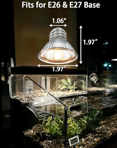 SIYOMG 4 Stück - Reptilien Terrarium Wärmelampe, Sonnenbad Reptil Lampe, 50W E27 UVA UVB Halogen Schildkröten Wärmelampe, Terrarium Lampe Wärmelampe Birne für Reptilien