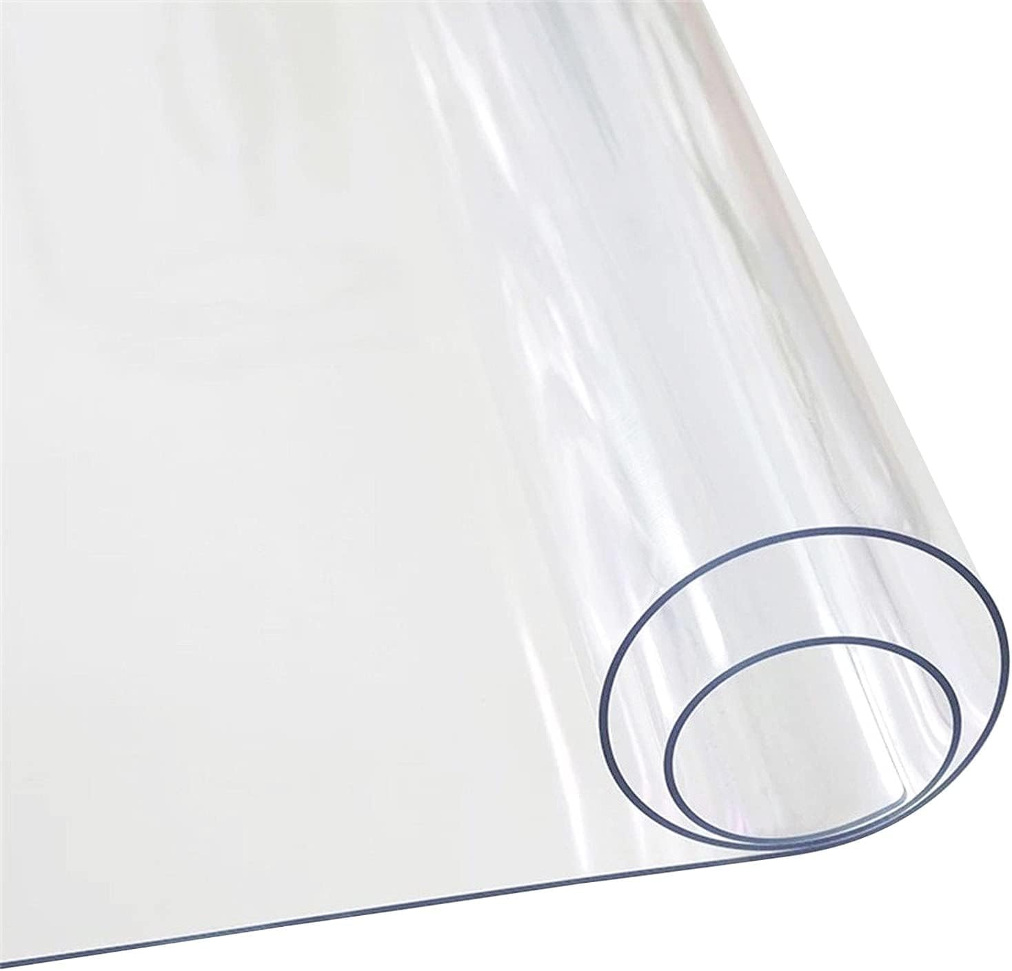 Nappe en plastique transparent pour éviter les taches et rayures sur la table