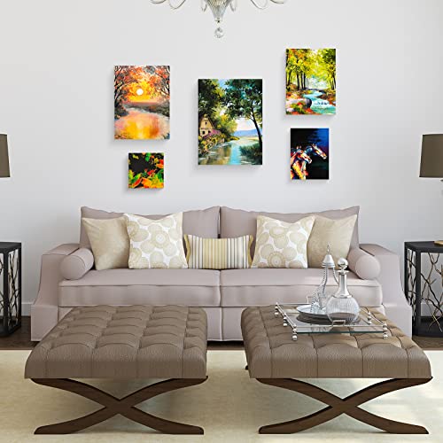20 Pieces Black Stretched Canvas For Painting Multiple Pack 8Oz Triple Primed Cotton Black Blank Canvas Art Canvas For Painting Oil Paint Acrylics Pouring (11 X 14, 9 X 12, 8 X 10, 5 X 7, 4 X 4 Inch) #TOP6