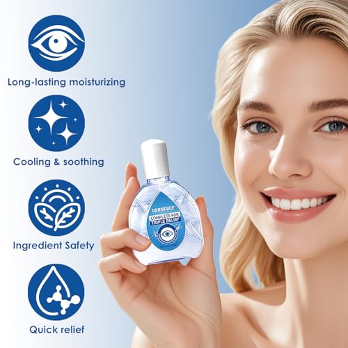 15ml Augentropfen, Basic Augentropfen gegen trockene und müde Augen, Augentropfen zur Augenberuhigung, Schnelle Erfrischung bei Ermüdung und Trockenheit, für klare Sicht