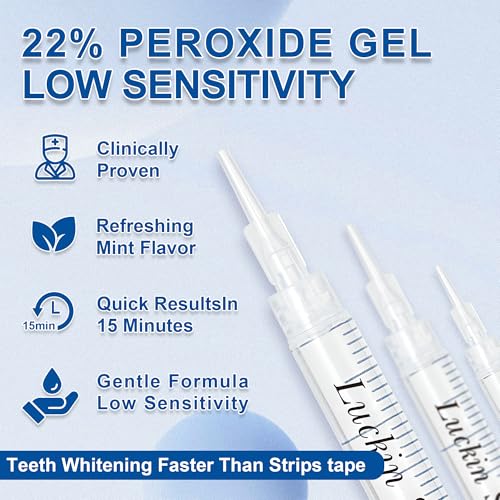 Image of 22% Teeth Whitening Gel Refills, Carbamide Peroxide Gel for Teeth Whitening | No Sensitivity Teeth Whiteners, 10-Pack 3ML Sensitive Teeth Whitening Gel for Trays, 60 Whitening Treatments