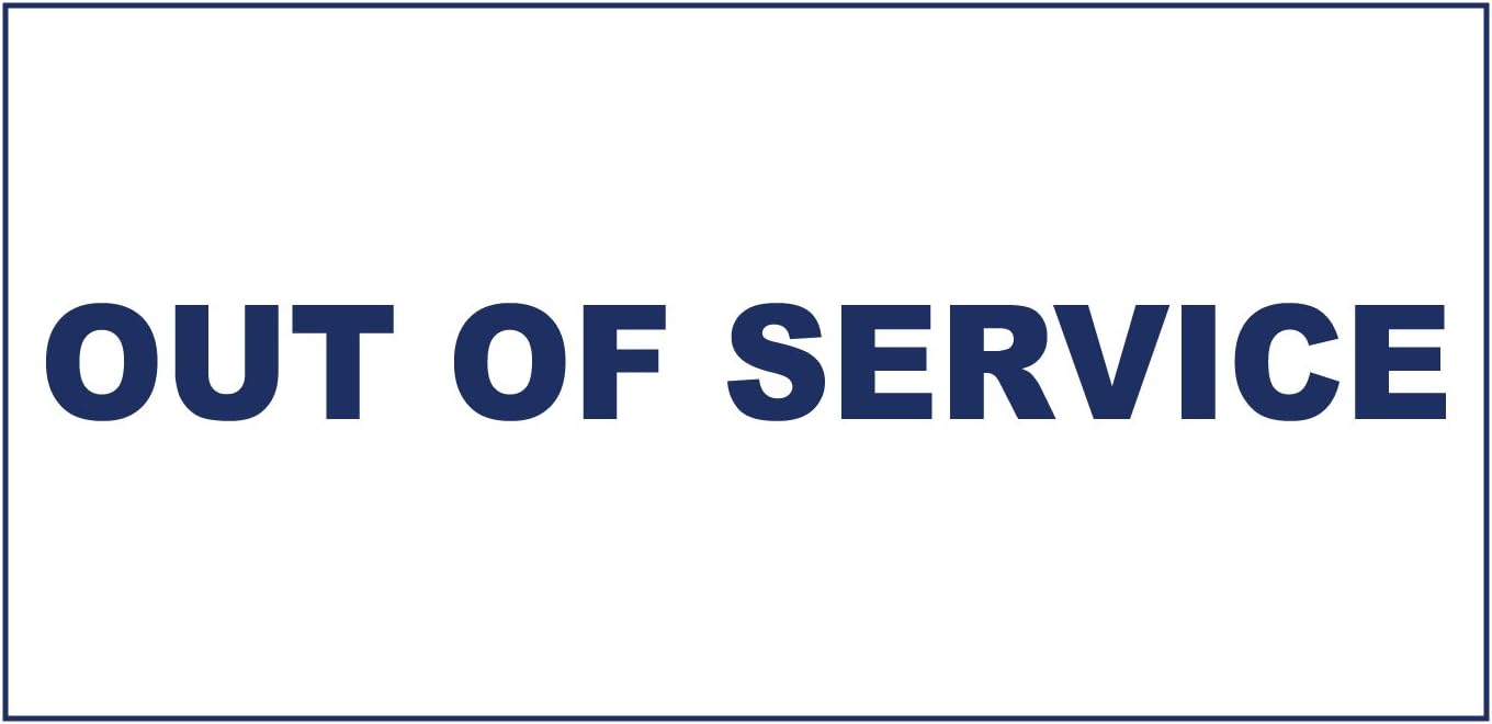 Out of Service Black Car Door Magnets Magnetic Signs-Qty 2/12 x 18 Inches